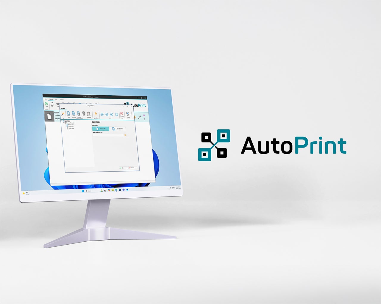 AutoPrint module voor het automatiseren van labelprintprocessen op basis van bestanden, databases en externe systemen