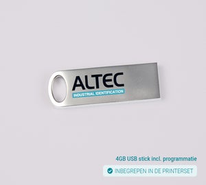 USB-stick met programmatie voor de gereedschapbeheer printerset