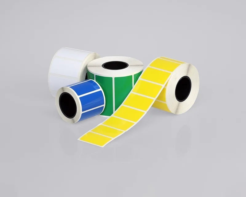 Rollen gestanste industrial vinyl labels in verschillende kleuren