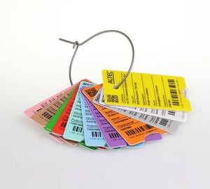 WetPaintCards in verschillende kleuren voor identificatie tijdens oppervlaktebehandeling