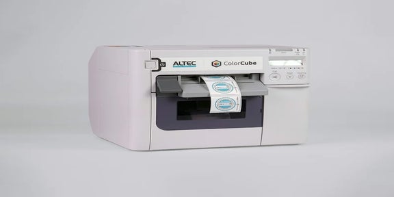 ColorCube labelprinter print ronde full-color labels