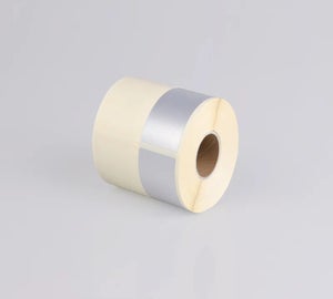 Rol fraudebestendig print & laminate label in het zilver