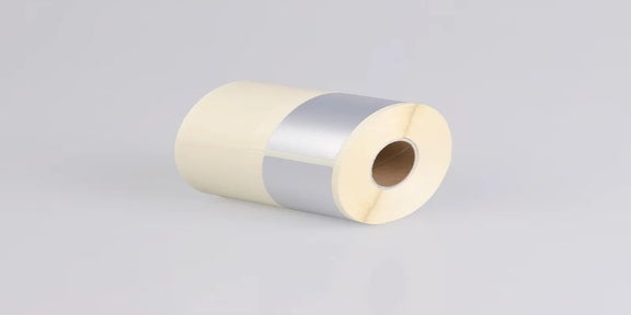 Rol fraudebestendig print & laminate label in het zilver