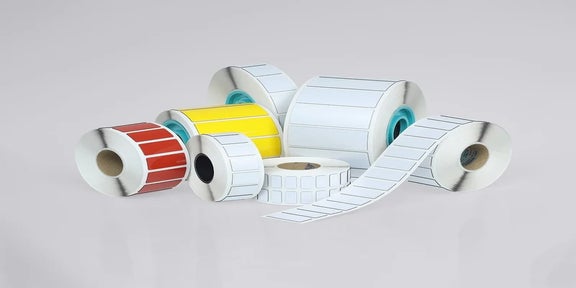 B7593 ResoPrint labels op rol in verschilende kleuren en in verschillende formaten