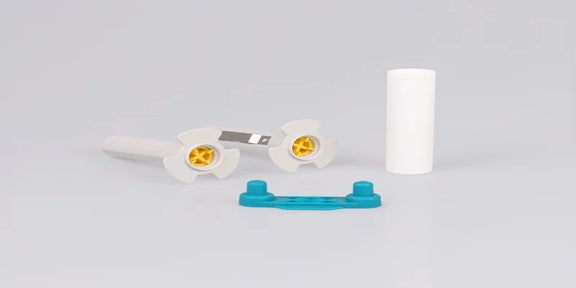 Inktfolie spindle set met twee inktrolhouders en inktfolie rolhouder