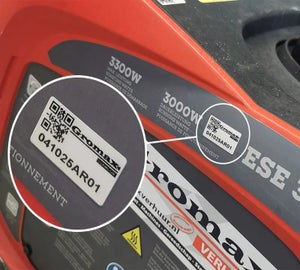 Asset label met QR-code voor asset tracking
