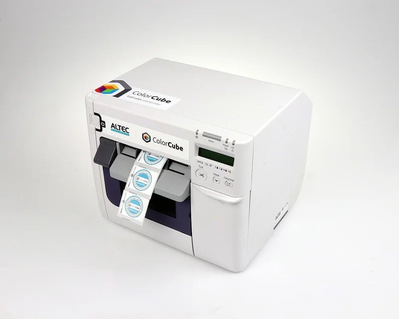 ColorCube labelprinter die full-color keuringslabels print