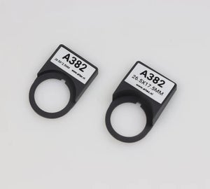 Kunststof labelhouders voor drukknoppen