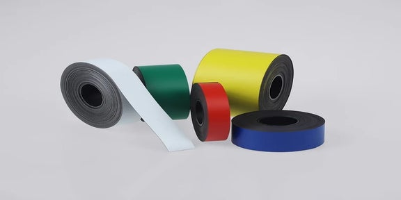 Rollen magneetband in verschillende kleuren