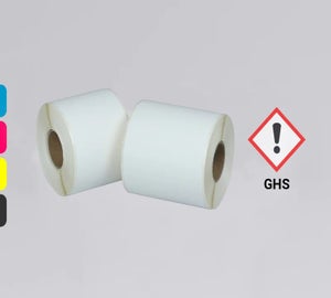 Rollen GHS labels in het wit