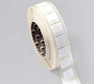 Rol RFID objectglaslabels in het wit op rol