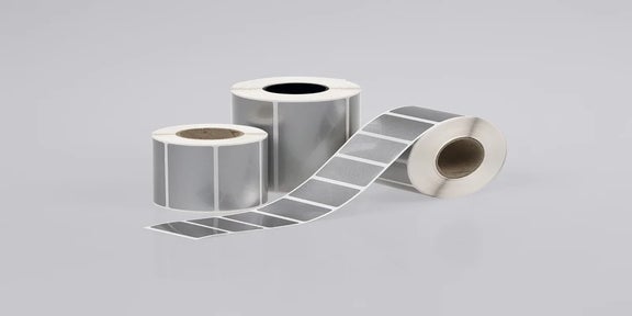 A435 Flexibele typeplaten op rol in zilver in verschillende formaten