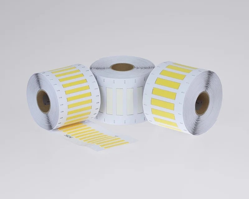 A267 ADS Sleeves op rol in geel en wit voor draadcodering