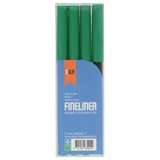 DULA Fineliner groen 0.4 mm - Set van 4 pennen