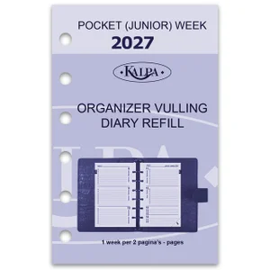 Agendavulling 2027 Kalpa Pocket 7dagen/2pagina's