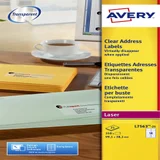 Etiket Avery L7563-25 99.1x38.1mm transparant mat 350 stuks