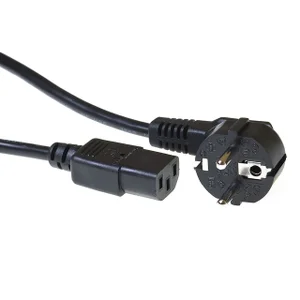 Kabel ACT Netsnoer CEE 7/7 male - C13 zwart 2.5 me