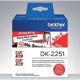 Brother DK-22251 Doorlopende labelrol 65mmx15,24m zwart/rood bedrukt