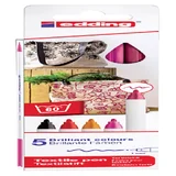 Textielmarker edding 4600 rond 1mm warm assorti 5 stuks
