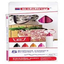 Textielmarker edding 4600 rond 1mm warm assorti 5