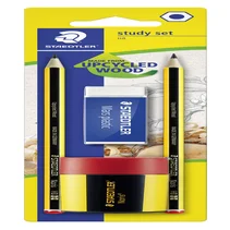 Potlood Staedtler Noris HB incl gum en slijper 4-d