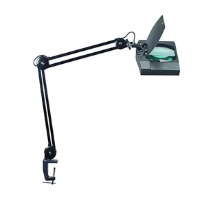 Loeplamp MAUL Vitrum LED met tafelklem lens 307 cm