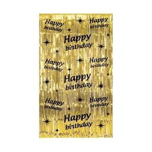 Classy Party Curtain Happy Birthday