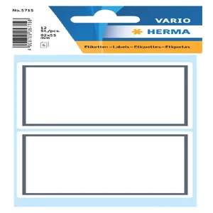 Etiket HERMA 5715 53x80mm schrift grijs kader 12 s