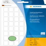 Etiket HERMA 2345 12x18mm groen 1792 stuks