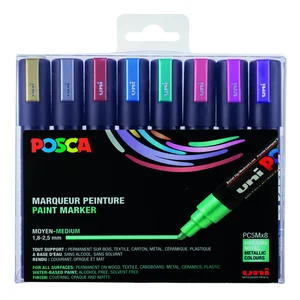 Paintmarker Uni POSCA PC5M medium metallic assorti