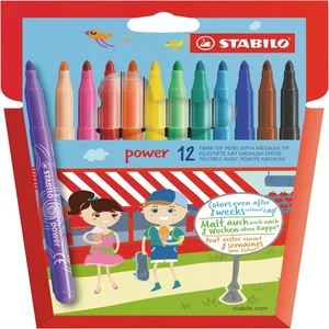 Viltstift STABILO power 280/12 assorti etui à 12 s