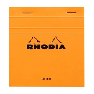 Schrijfblok Rhodia A6 lijn 80 vel 80gr oranje