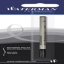 Rollerpenvulling Waterman fijn zwart blister à 1 s