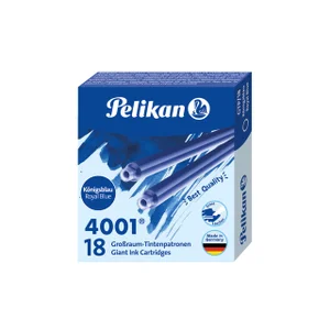 Inktpatroon Pelikan 4001 lang koningsblauw 18 stuk