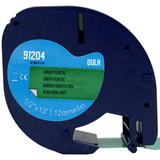 DULA - Dymo 91204 / S0721640 Zwart op groen 12mmx4m