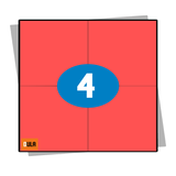 DULA Etiketten A4 - 4 Stickers per vel - rood - 105x148mm 100 vel