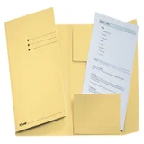 Dossiermap Esselte folio 3 kleppen manilla 275gr geel