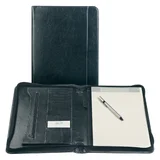 Schrijfmap Brepols Palermo luxe A4 met rits incl schrijfblok zwart