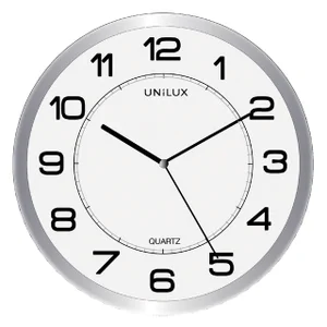 Wandklok Unilux Magnet Ø 30.5cm lichtgrijs/wit