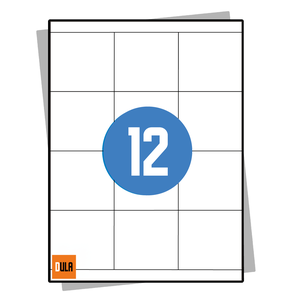 DULA Etiketten A4 12 stickers per vel 70x67,7mm 100 vel
