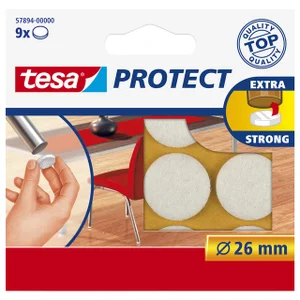 Beschermvilt tesa® Protect anti-kras Ø26mm wit 12