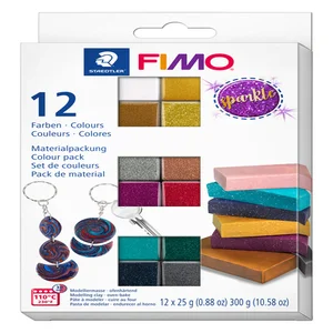 Klei Fimo effect colour pak à 12 sparkelende kleur