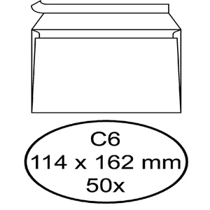 Envelop Quantore bank C6 114x162mm zelfklevend wit