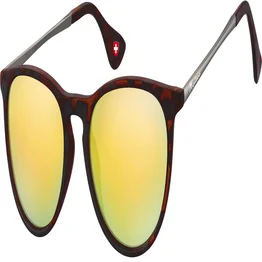 Zonnebril Montana met Revo goud glas en metalen po