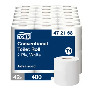 Toiletpapier Tork T4 Advanced 2-laags 400 vel wit