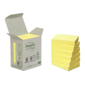 Memoblok Post-it 653-1B recycled 38x51mm canary ye