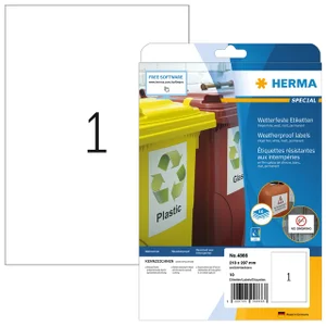 Etiket HERMA 4866 210x297mm A4 weerbestendig wit 1