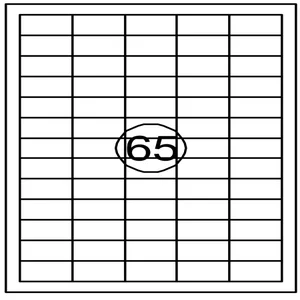 Etiket Quantore 38.1x21.2mm 6500 stuks