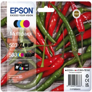 Inktcartridge Epson 503XL/503 T09R94 zwart + 3 kle