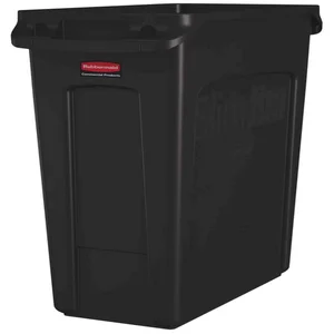 Afvalbak Rubbermaid Slim Jim Vented met luchtsleuv